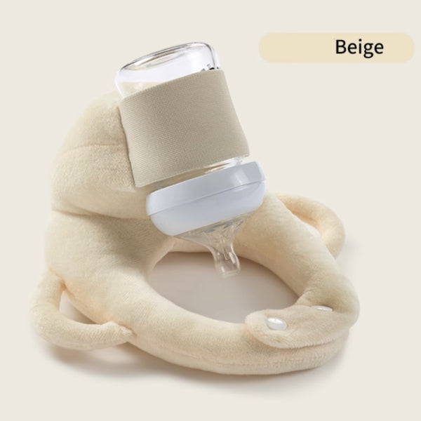 Cojín soporte biberón bebé, alimentación manos libres cómoda. Confort infantil y autonomía.