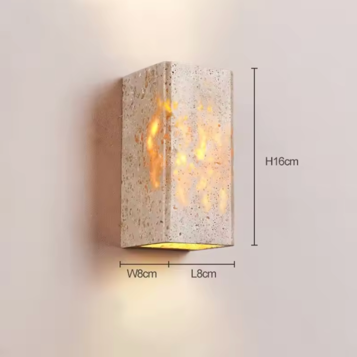 Aplique de pared exterior Wabi Sabi, luz LED para jardín. Iluminación moderna y decorativa.