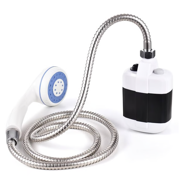 Ducha portátil de camping unisex para higiene personal en aventuras al aire libre y excursiones.