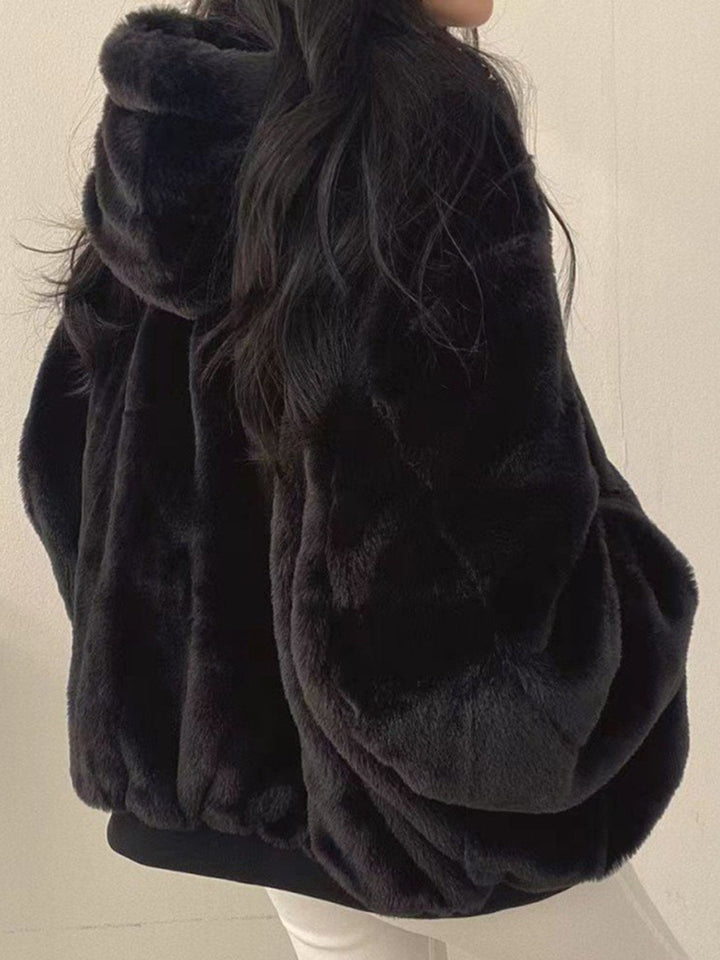 Abrigo oversize de invierno para mujer ELSA, con cremallera, suave y cálido. Estilo casual y moderno para el frío.