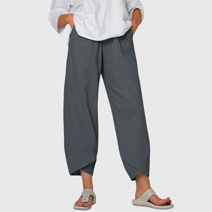 Pantalón ancho de mujer para comodidad todo el día. Transpirable, ligero y esencial para el día a día.