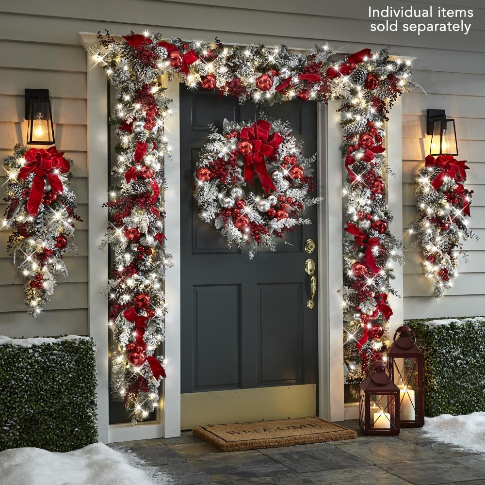 Adorno navideño LED sin cable con temporizador automático, iluminación cálida para decoración de navidad.