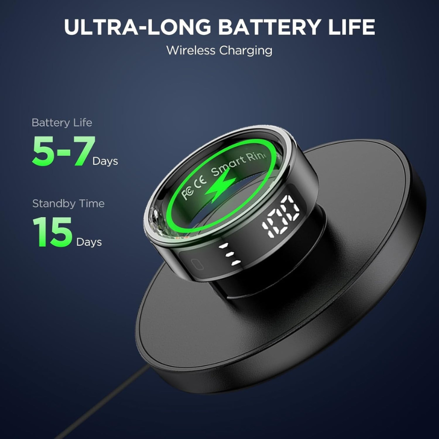 Tecnología wearable: anillo inteligente para un estilo de vida saludable, mide sueño y vitalidad.
