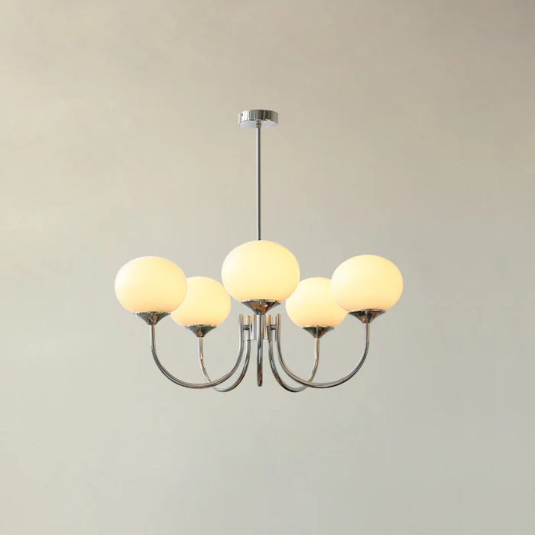 Candelabro Aris, lámpara colgante minimalista de cobre. Iluminación moderna de techo.