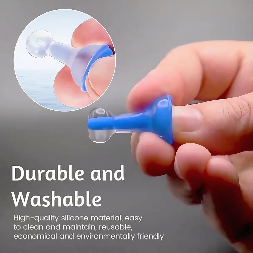 Tapones de oído de silicona reutilizables, 35dB de cancelación. Ideales para un sueño tranquilo y estudio.