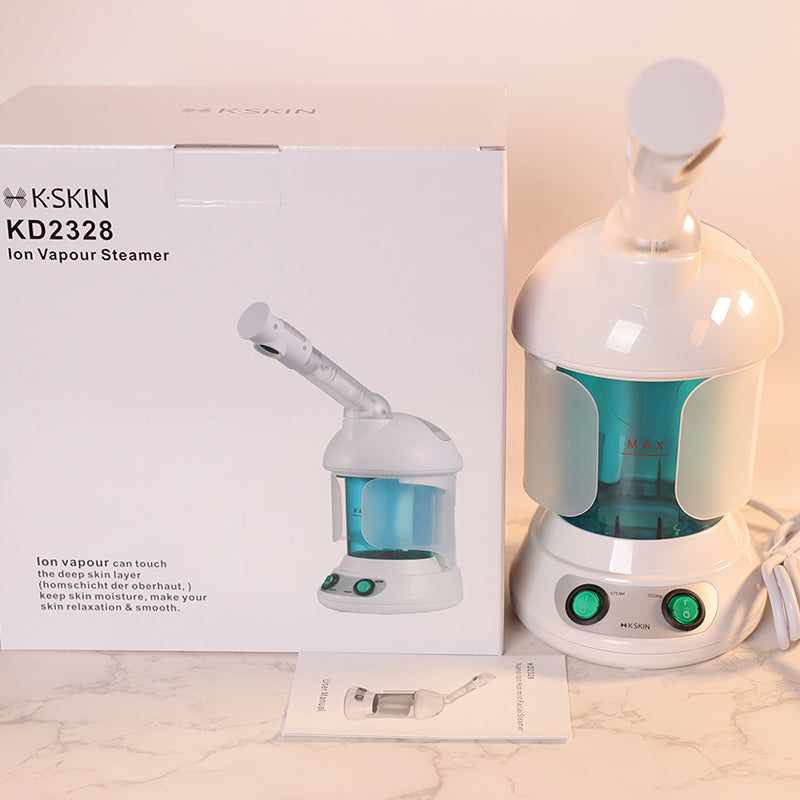 Vaporizador facial iónico nano Pro para limpieza profunda, hidratación y embellecer la piel en casa.