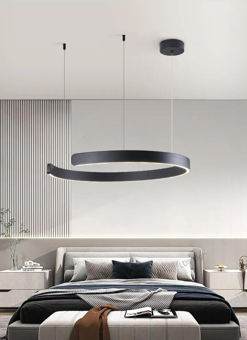 Lámpara de techo LED redonda moderna. Iluminación ambiental ajustable para sala, comedor y dormitorio.