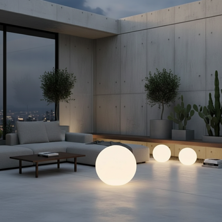Lámpara de bola SphereGlow, 16 colores, para iluminación de ambiente exterior.