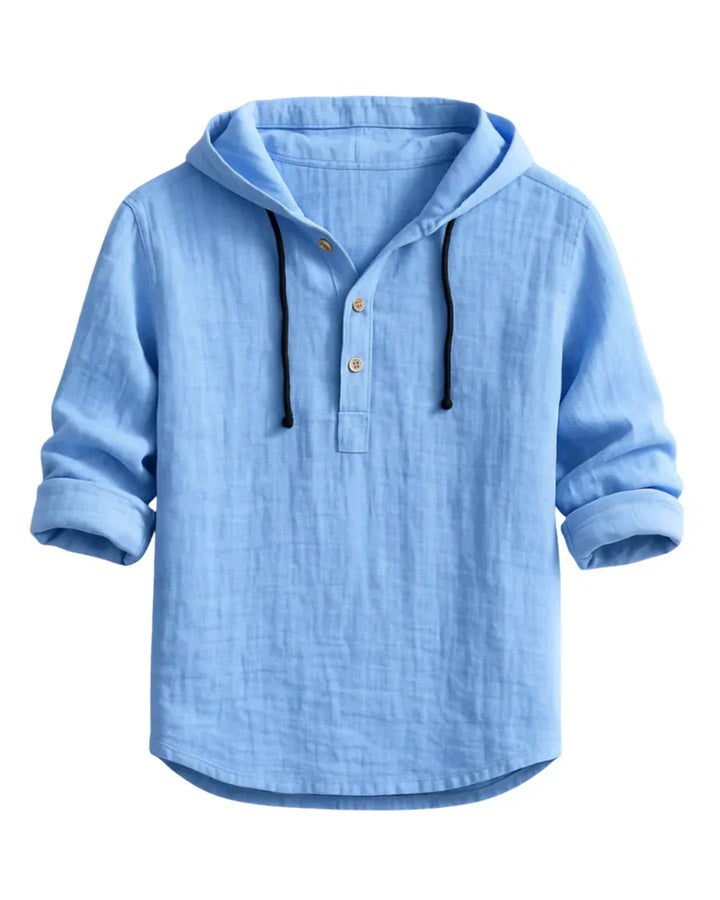 Camiseta de hombre con capucha, estilo casual y cómodo, ideal para uso diario y moderno.