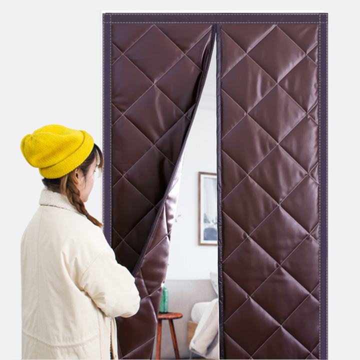 Cortina aislante magnética para puerta, fácil instalación. Protección térmica superior para el hogar contra el frío.