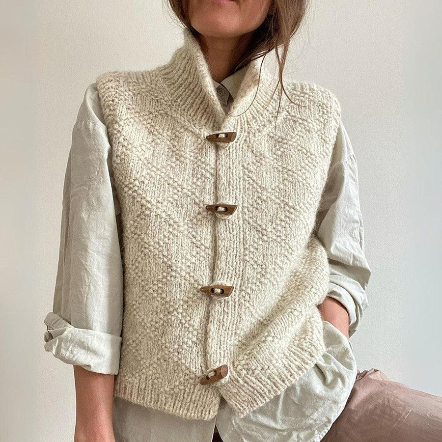 Chaleco de invierno para mujer, suave, cálido y versátil. Prenda elegante sin mangas para un look cómodo.