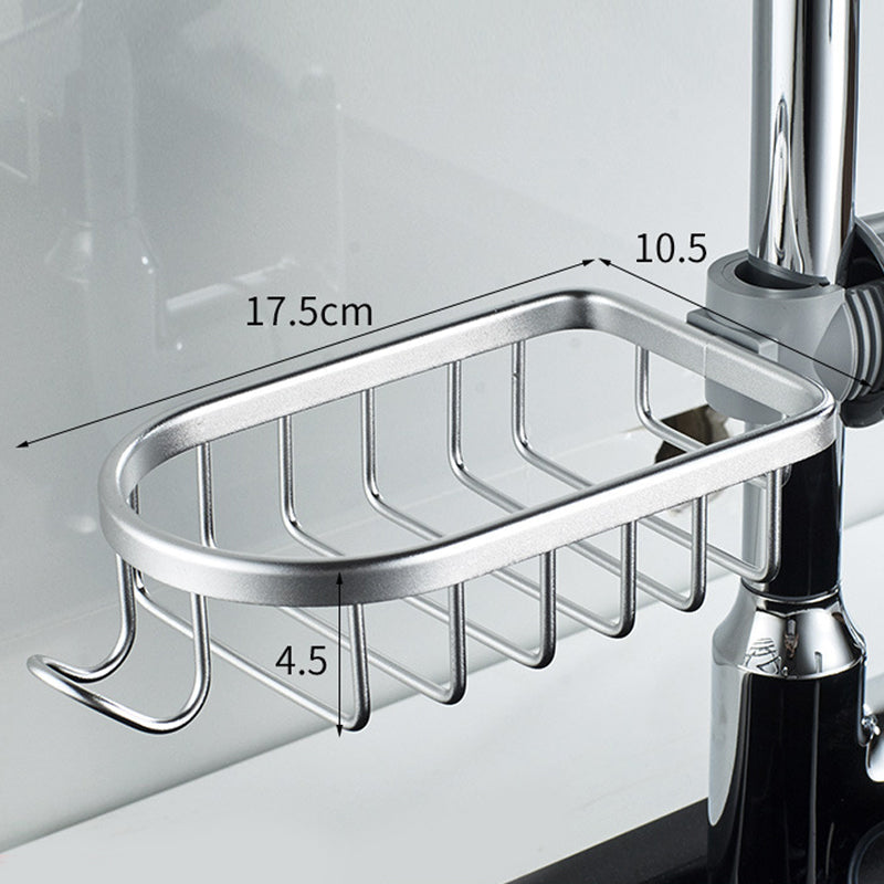 Soporte organizador para baño y ducha, de aluminio inoxidable, instalación sin taladro.