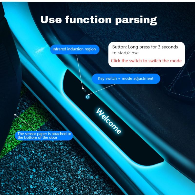 Luces LED magnéticas para puertas de coche. Fáciles de pegar, impermeables y diseñadas para durar, máxima seguridad.