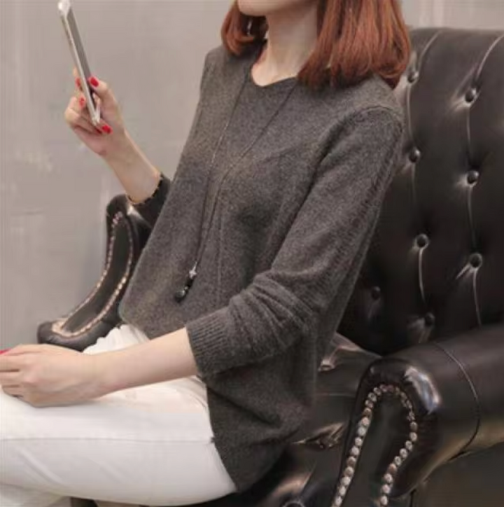Suéter largo de punto suave sin mangas para mujer, estilo moderno y abrigador para otoño e invierno.