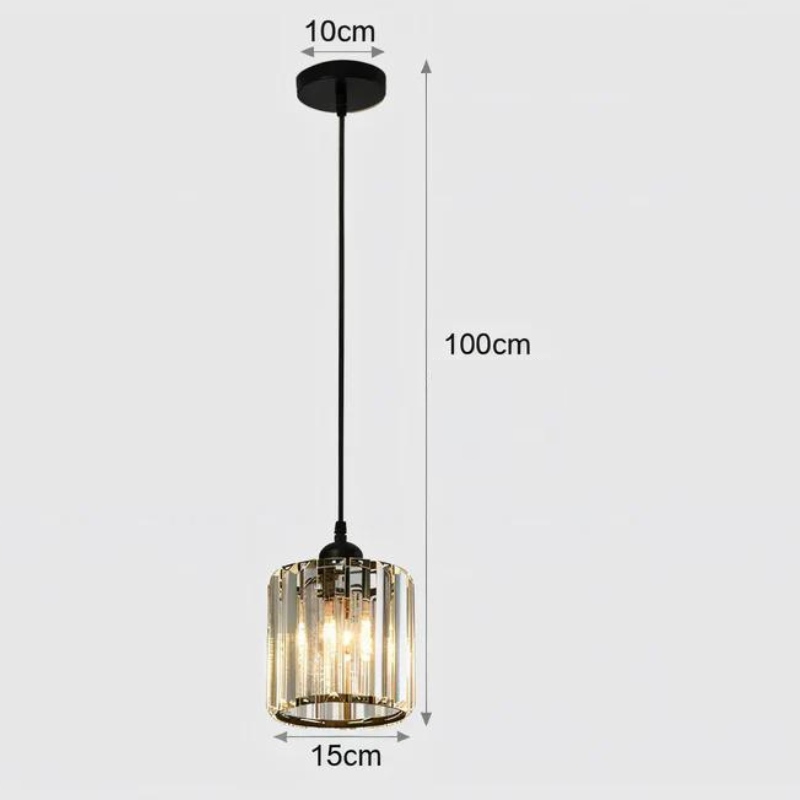 Iluminación moderna: Lámpara colgante de cristal Elvya para decoración versátil en salones, comedores o dormitorios.