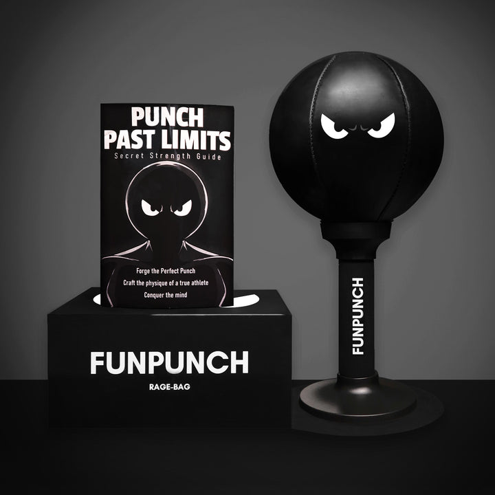 Saco de boxeo FunPunch Rage, diseñado para juego activo y entrenamiento infantil. Energía y destreza.