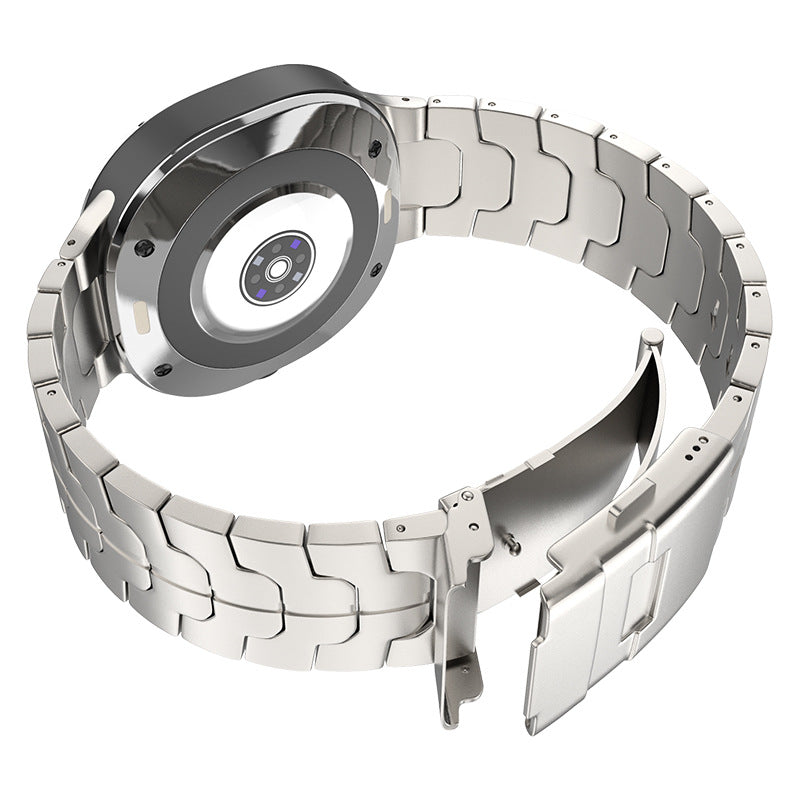Correa deportiva de titanio Grado 2 para smartwatch de 47mm, rendimiento y estilo.