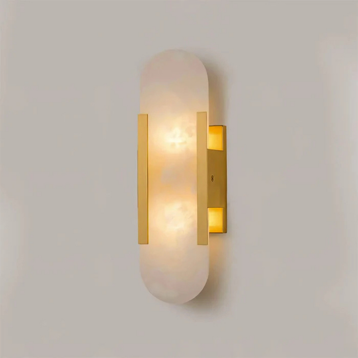 Aplique LED de mármol para pared, iluminación interior con diseño moderno y minimalista para el hogar.