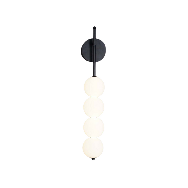Luminaria de pared LED negra, estilo minimalista para salón. Lámpara moderna para crear ambiente con luz cálida en cualquier interior.