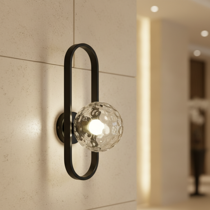 Luminaria de pared LED. Vidrio elegante para un aplique moderno en cualquier espacio interior.
