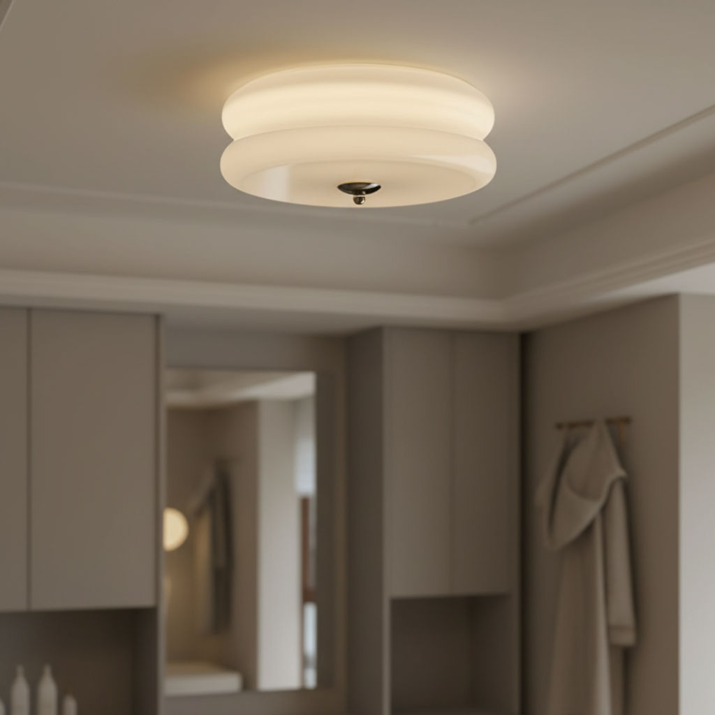 Lámpara decorativa de techo estilo Art Decó, perfecta para crear un ambiente cálido en cualquier interior.