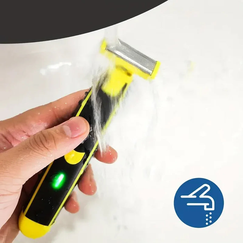 Afeitadora corporal recargable e impermeable para hombres. Uso húmedo/seco que garantiza resultados suaves y sin irritación.