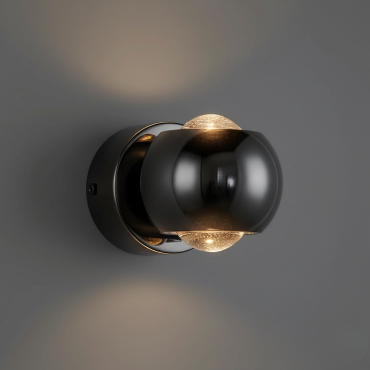 Aplique de pared LED Diabolo. Luz escultural que crea un ambiente moderno con iluminación interior.