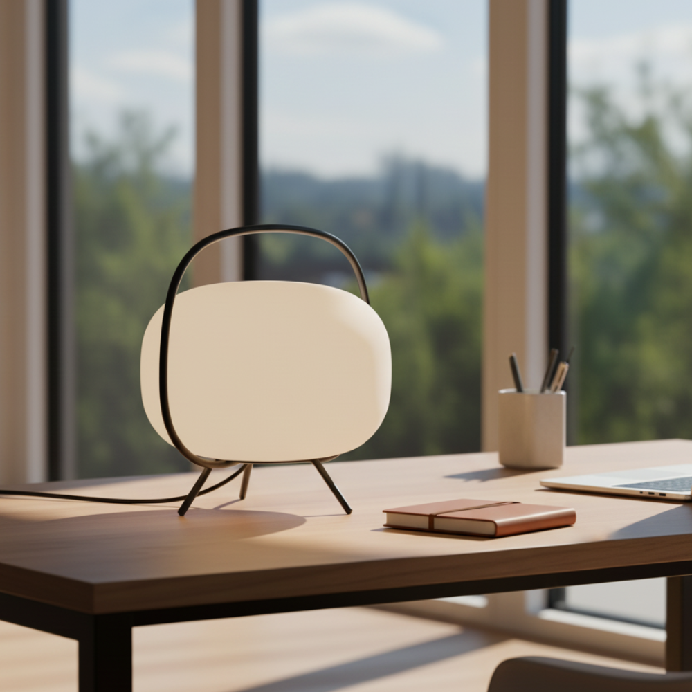 Lámpara de mesa elegante, perfecta para decoración interior contemporánea y luz decorativa.