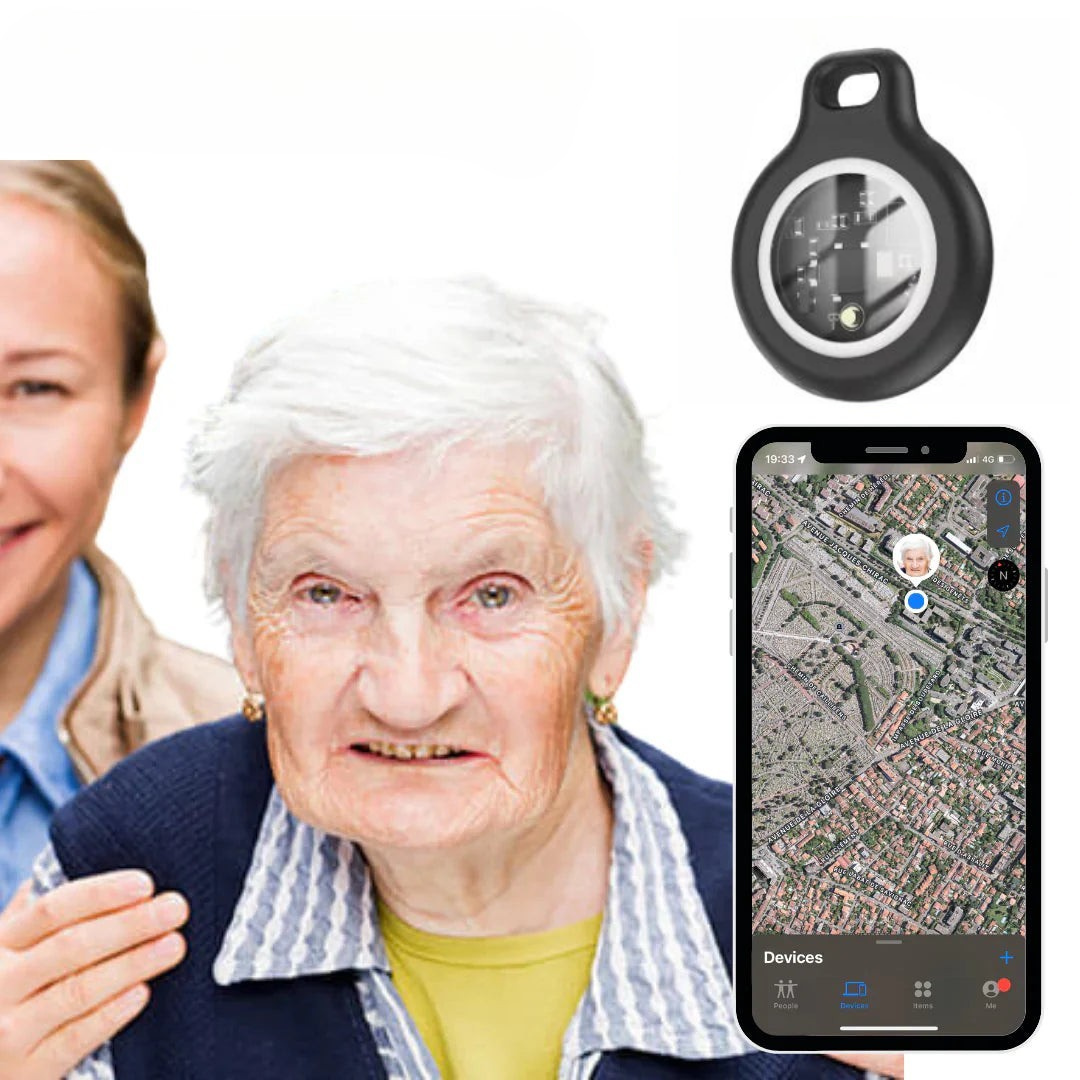 Localizador GPS compacto e impermeable para rastreo sin cuotas. Seguridad antirrobo portátil Find My.