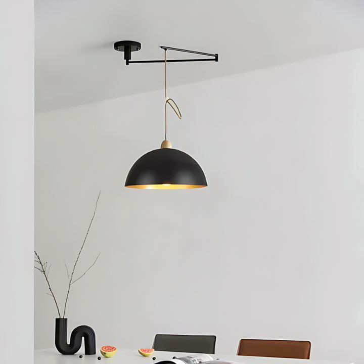 Iluminación LED colgante moderna y ajustable. Perfecta para comedor, oficina o salón, crea luz ambiente.