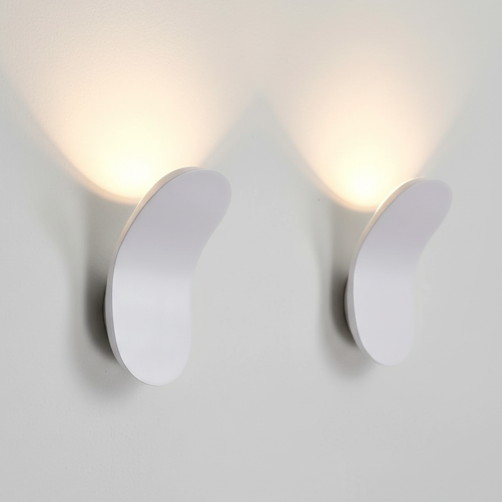 Aplique de pared LED rectangular, luz cálida para crear un ambiente acogedor.