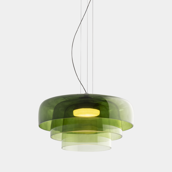 Lámpara de cristal y metal colgante. Diseño nórdico para techo, crea un ambiente acogedor y moderno.