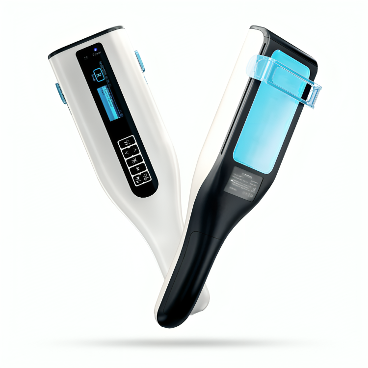 Lámpara de terapia UVB portátil lista para usar en casa. Cuidado de la piel y tratamiento cutáneo personalizado.