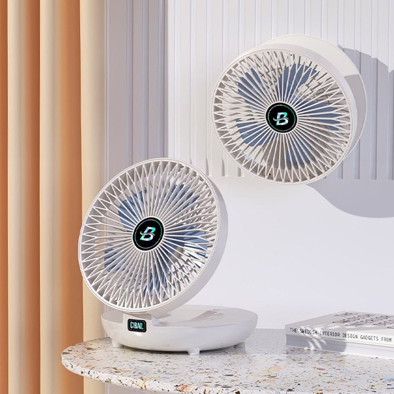 Ventilador USB compacto y portátil, recargable para viajes; disfruta de aire fresco en cualquier lugar.