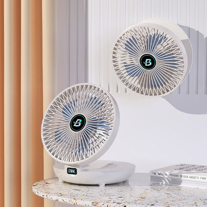 Ventilador USB compacto y portátil, recargable para viajes; disfruta de aire fresco en cualquier lugar.