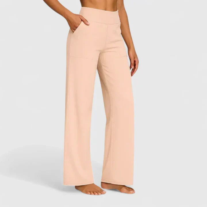 Pantalón elástico entallado de mujer, apto para todas las estaciones, transpirable y cómodo.