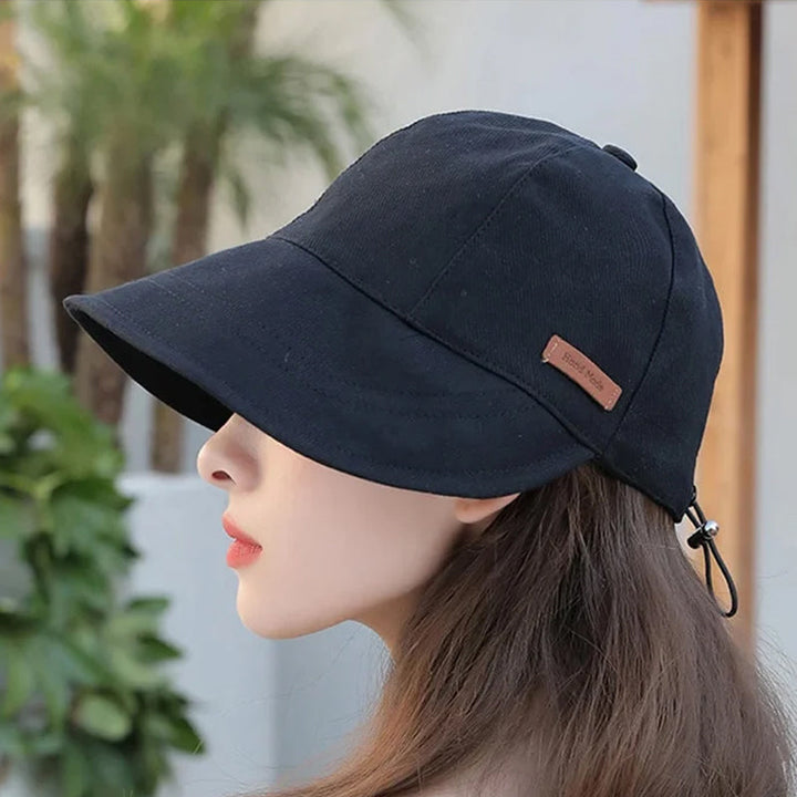 Sombrero de sol UV para mujer, máxima protección solar y confort en verano.