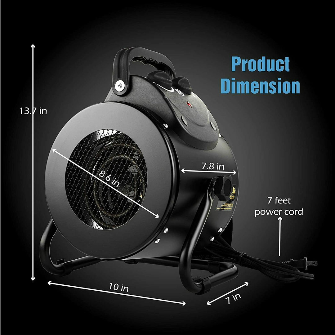 Calentador eléctrico compacto y robusto para lugar de trabajo u oficina. Control de temperatura preciso.