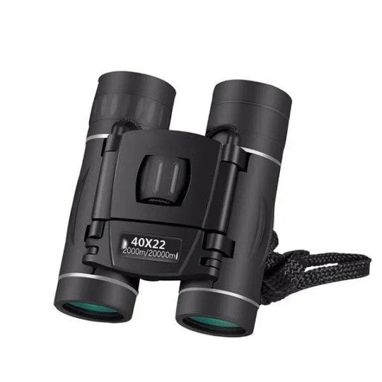 Binoculares HD 40x22 compactos para observación de fauna, perfectos para naturaleza, caza y viajes.