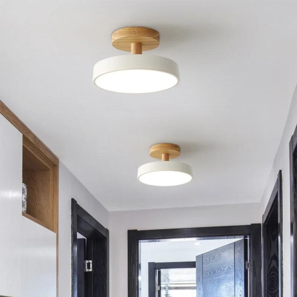 Lámpara de diseño LED redonda Aria, ideal para decoración hogar moderna y eficiente.