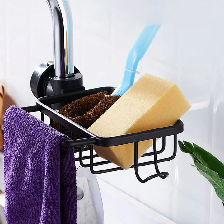 Organizador de baño sin perforaciones, estante de aluminio inoxidable para ducha.