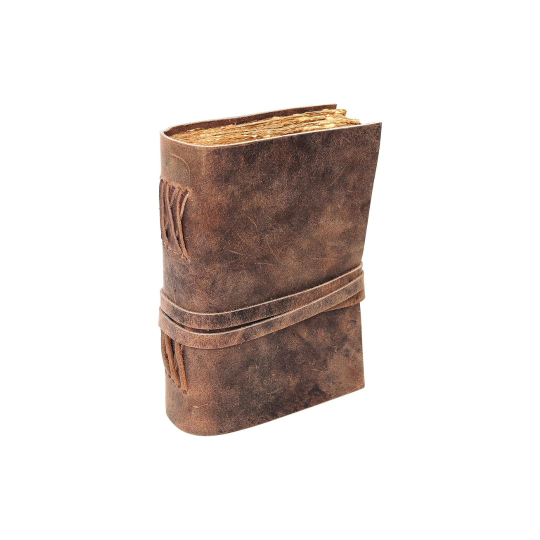Regalo ideal: Cuaderno diario de cuero vintage recargable. Perfecto para escritura, dibujo, notas. Hecho a mano.