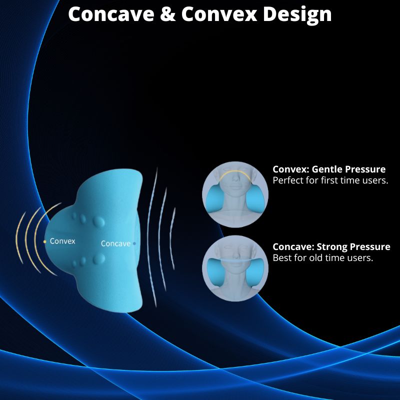 Almohada de tracción para aliviar el dolor cervical, estira el cuello suavemente y con soporte.