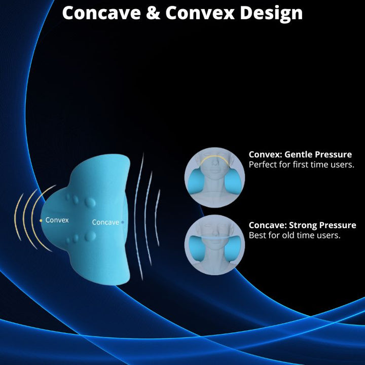 Almohada de tracción para aliviar el dolor cervical, estira el cuello suavemente y con soporte.