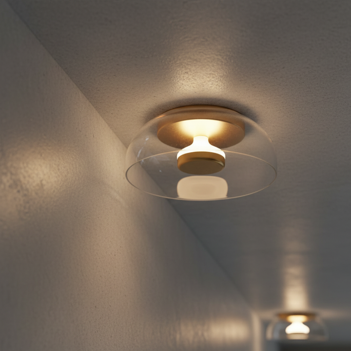 Luz de pared Halo de estilo contemporáneo, aplique LED que proporciona una luz sutil y escultórica para la decoración.