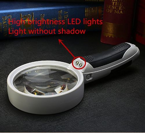 Lupa de lectura 20X con LED para una visión nítida. Perfecta para abuelos y pasatiempos.