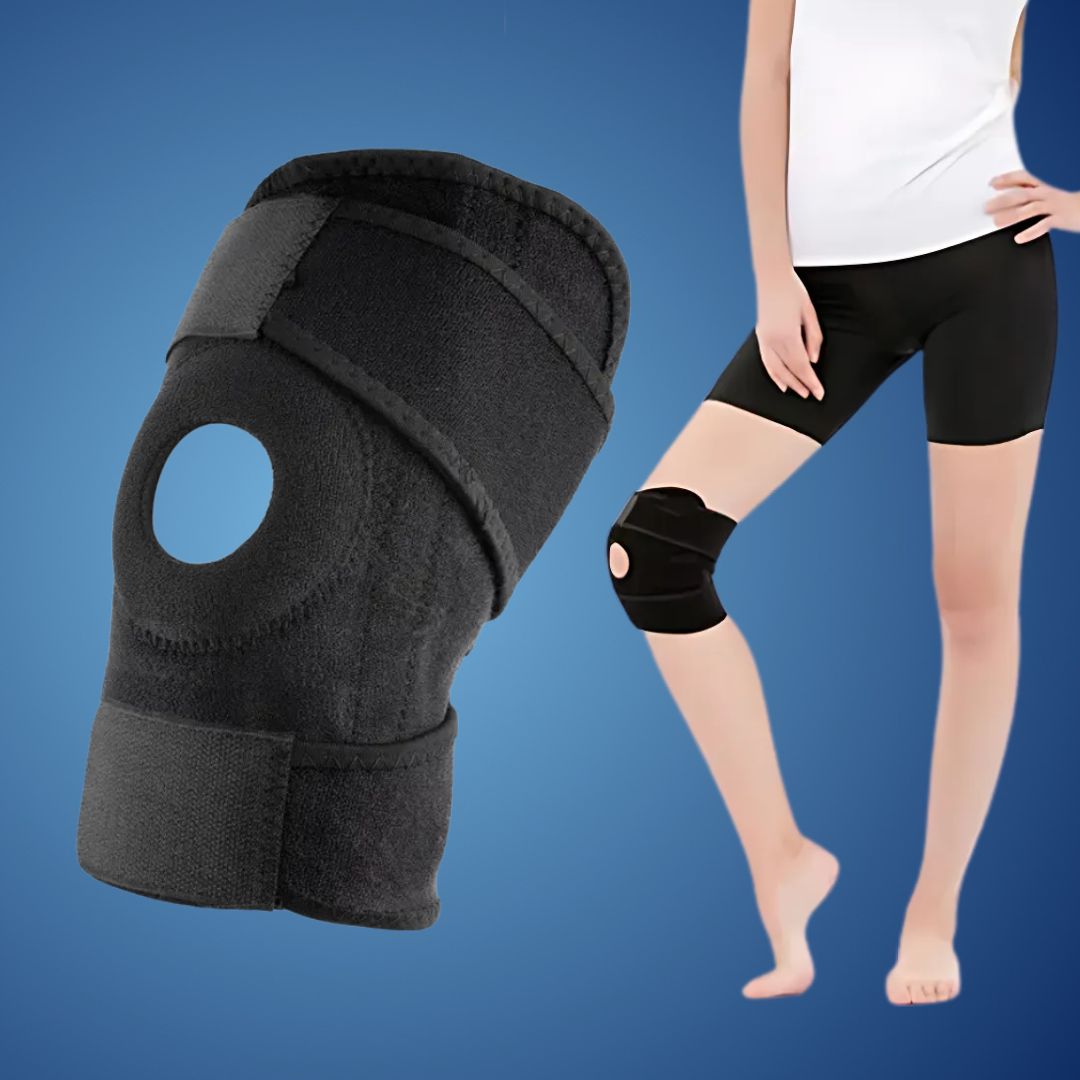 Rodillera unisex ProFlex de alta calidad. Ofrece compresión ajustable para alivio del dolor y soporte en la recuperación.