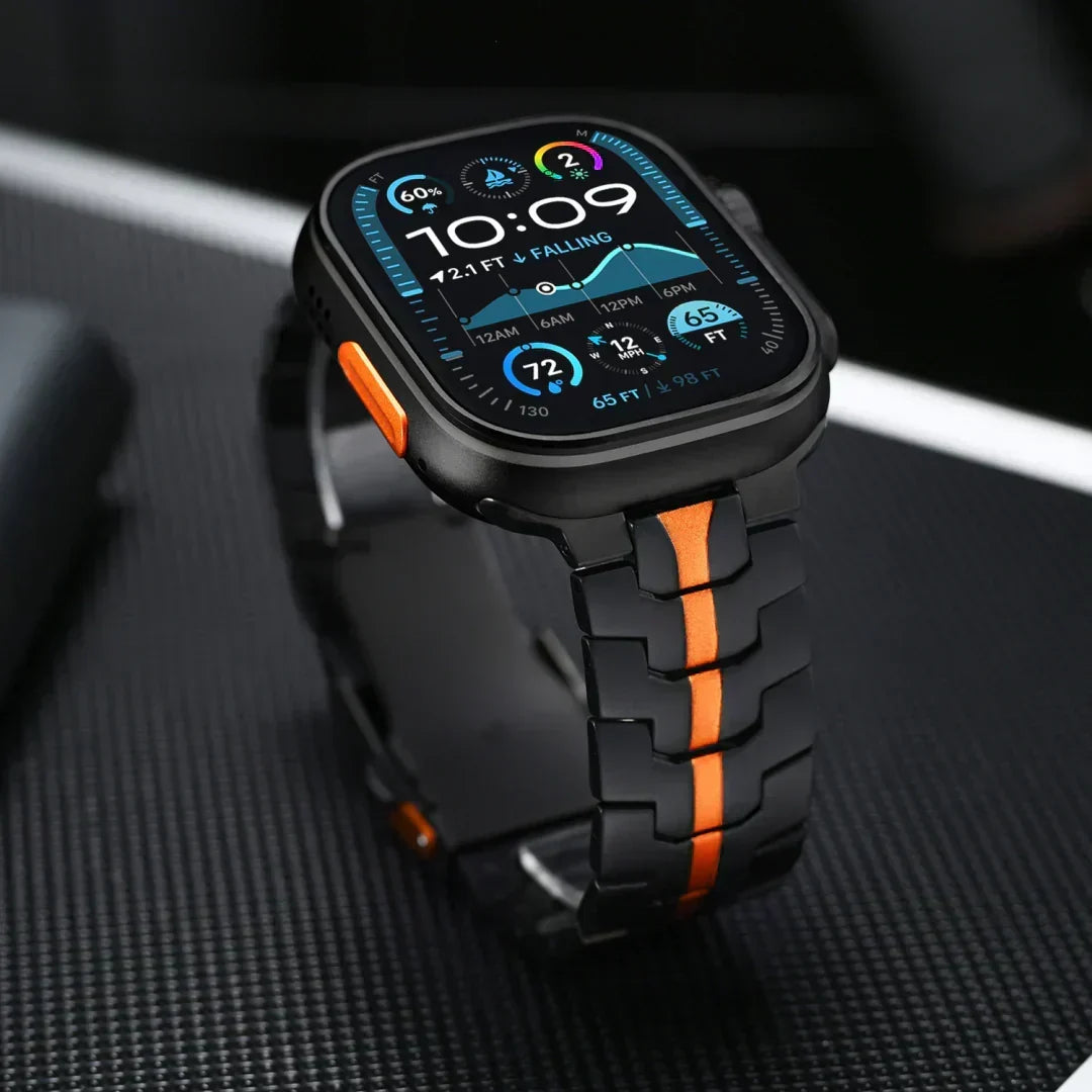Correa de titanio ligera para reloj inteligente. Elegancia, durabilidad y comodidad en una pulsera metálica.
