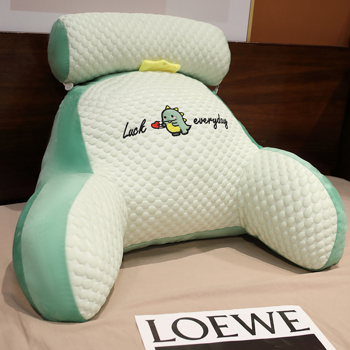 Almohada de respaldo de seda helada, fresca y transpirable, soporte lumbar ergonómico para tu espalda.