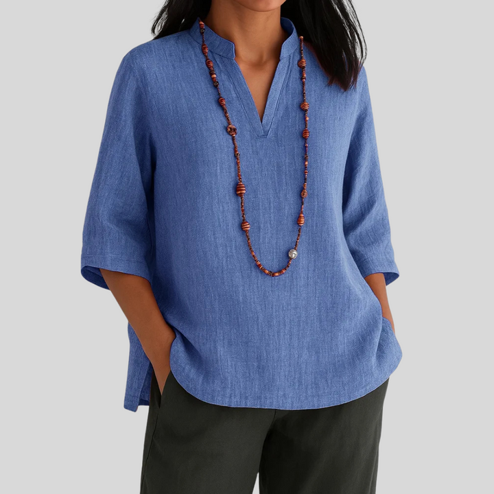 Blusa de mujer con estilo versátil, tejido fluido para máxima comodidad. Moda elegante y casual.
